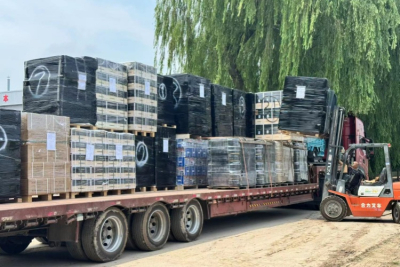 O produto foi embalado e está pronto para ser enviado para Haba!